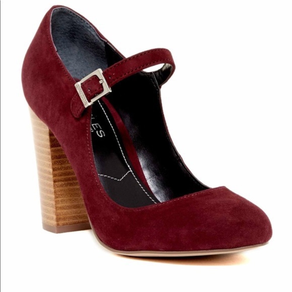Charles David burgundy Mary Jane pumps